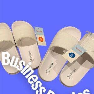 Buy one get one 50% off 
Cat & Jack White Slide Sandals - Pair of Casual Slides